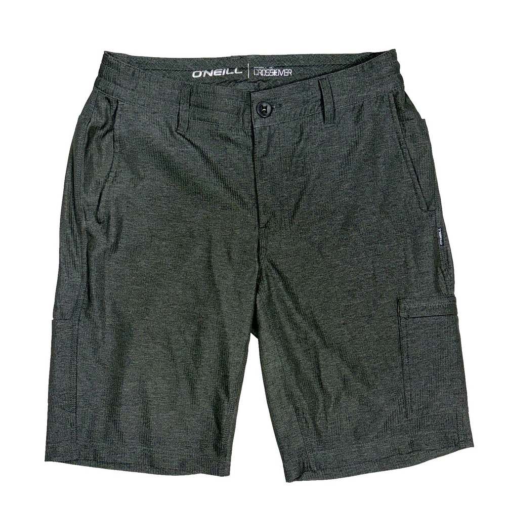 O'Neill Men's Size 30 Crossover Hybrid Shorts Black Cargo Stretch Quick Dry